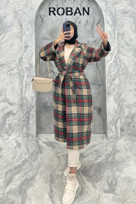 پالتو فوتر چهارخانه بلند