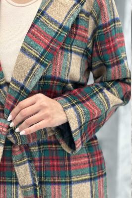 پالتو فوتر چهارخانه بلند