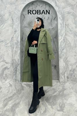 بارانی یقه انگلیسی سانتانا آستین کمربندی S