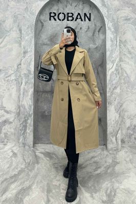 بارانی یقه انگلیسی سانتانا آستین کمربندی S