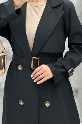 بارانی یقه انگلیسی سانتانا آستین کمربندی S