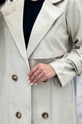 بارانی یقه انگلیسی سانتانا آستین کمربندی S