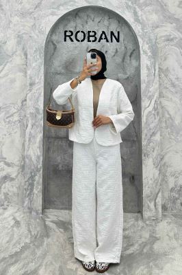 ست مانتو و شلوار فریال مربعی