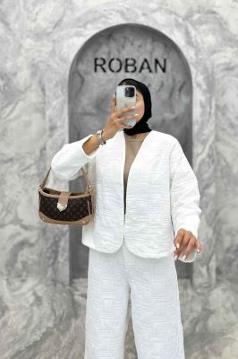 ست مانتو و شلوار فریال مربعی