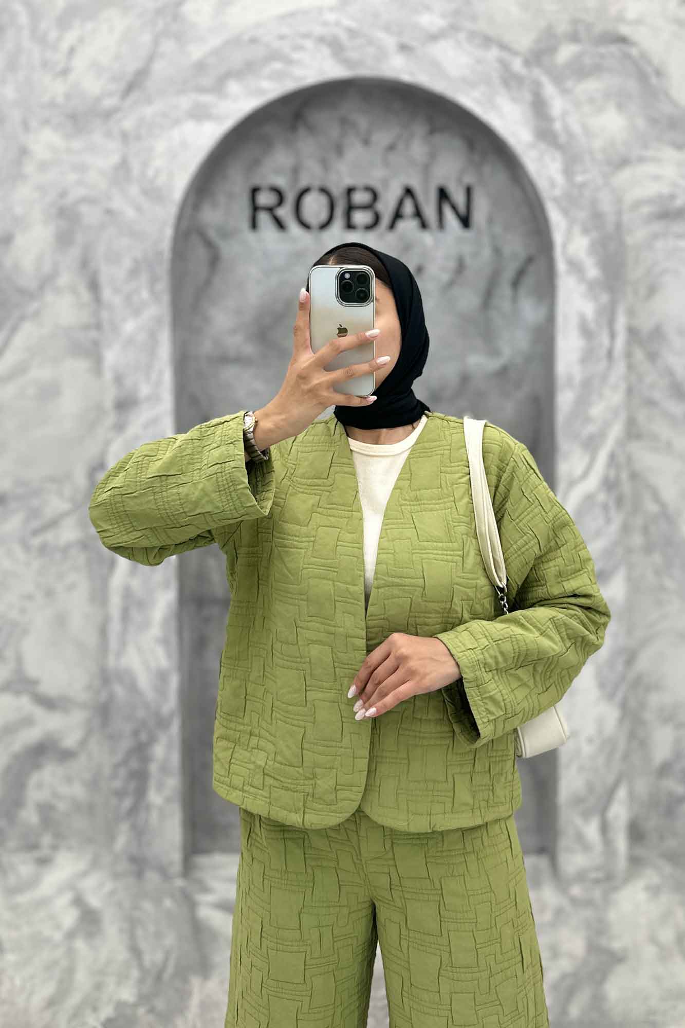 ست مانتو و شلوار فریال مربعی