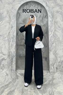 ست مانتو و شلوار فریال مربعی