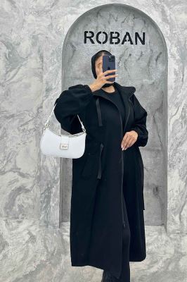 مانتو پاییزه کتان بلند یقه گت جلو زیپ