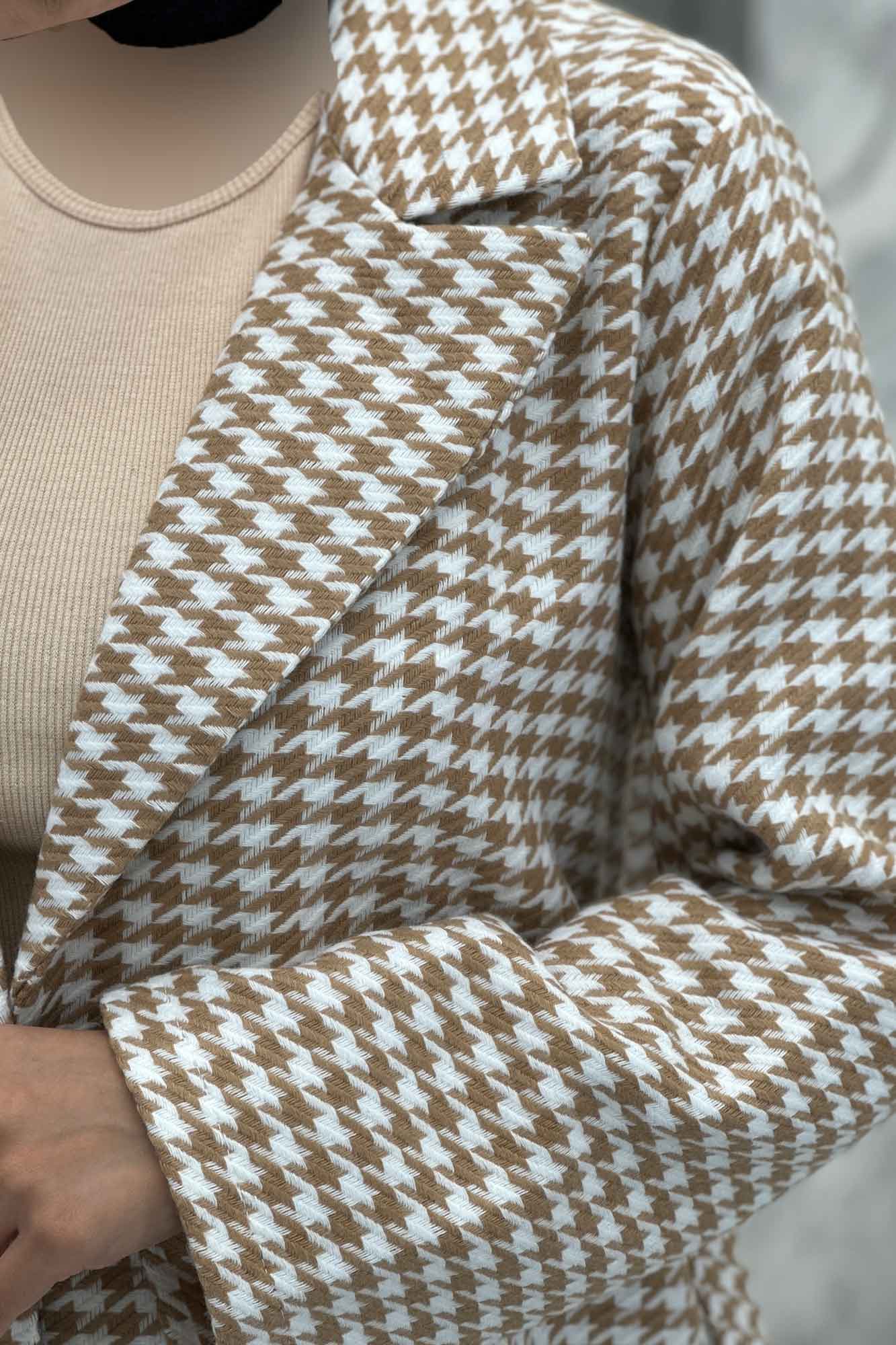 پالتو فوتر بلند یقه انگلیسی پیچازی