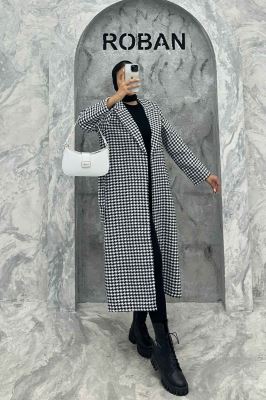 پالتو فوتر بلند یقه انگلیسی پیچازی