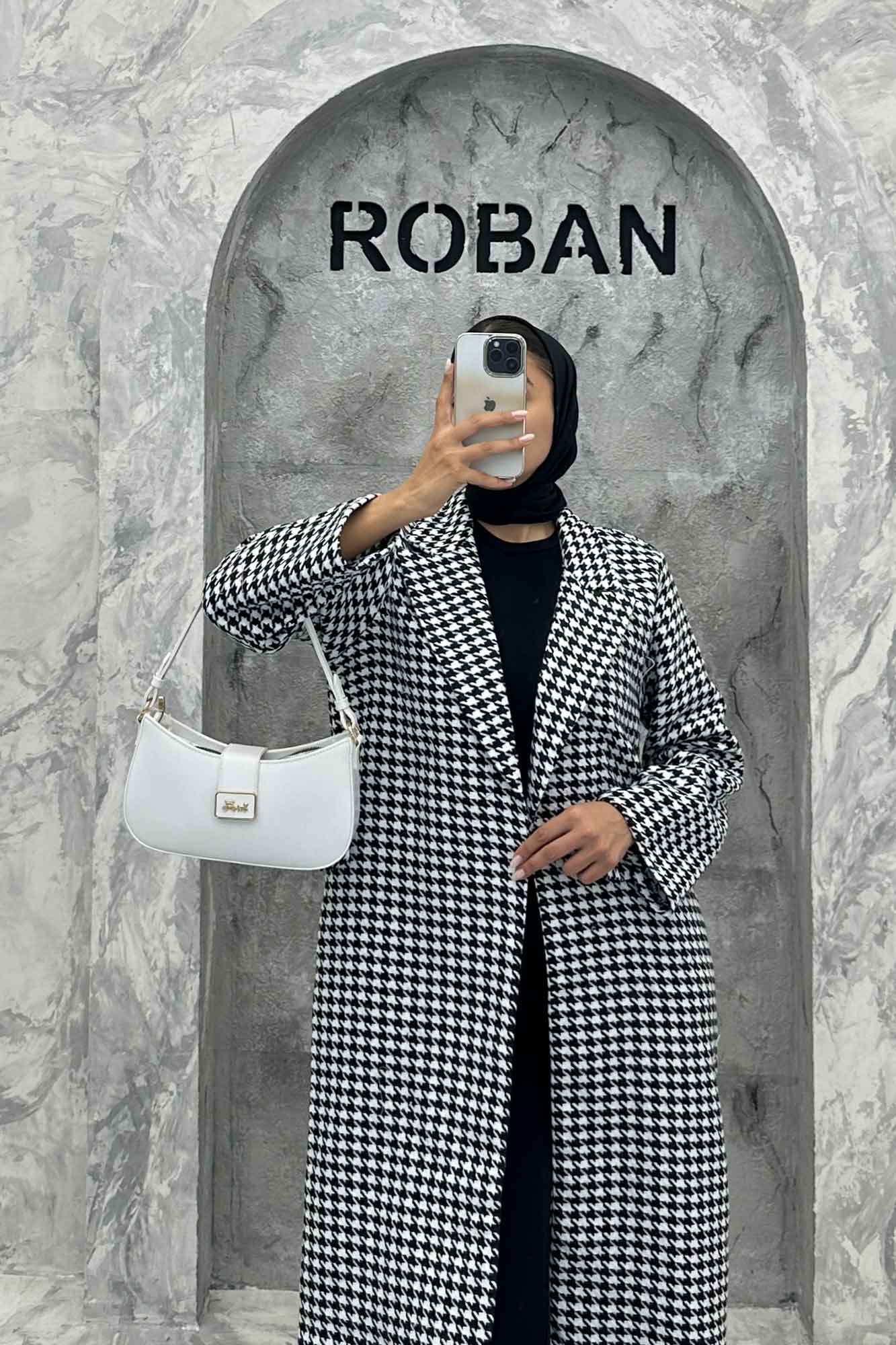 پالتو فوتر بلند یقه انگلیسی پیچازی