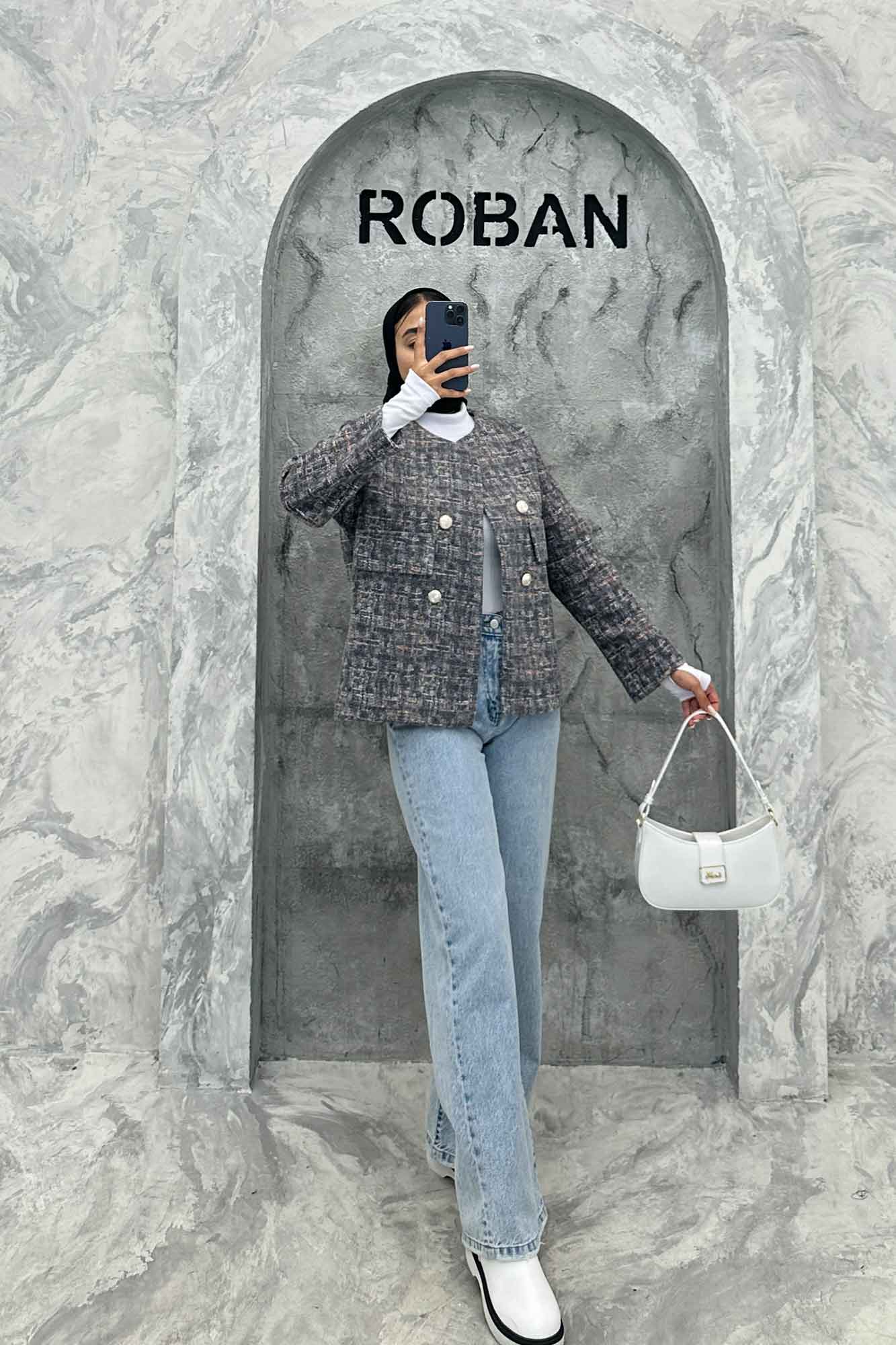 کت چهار دکمه لمزو دو جیب نما