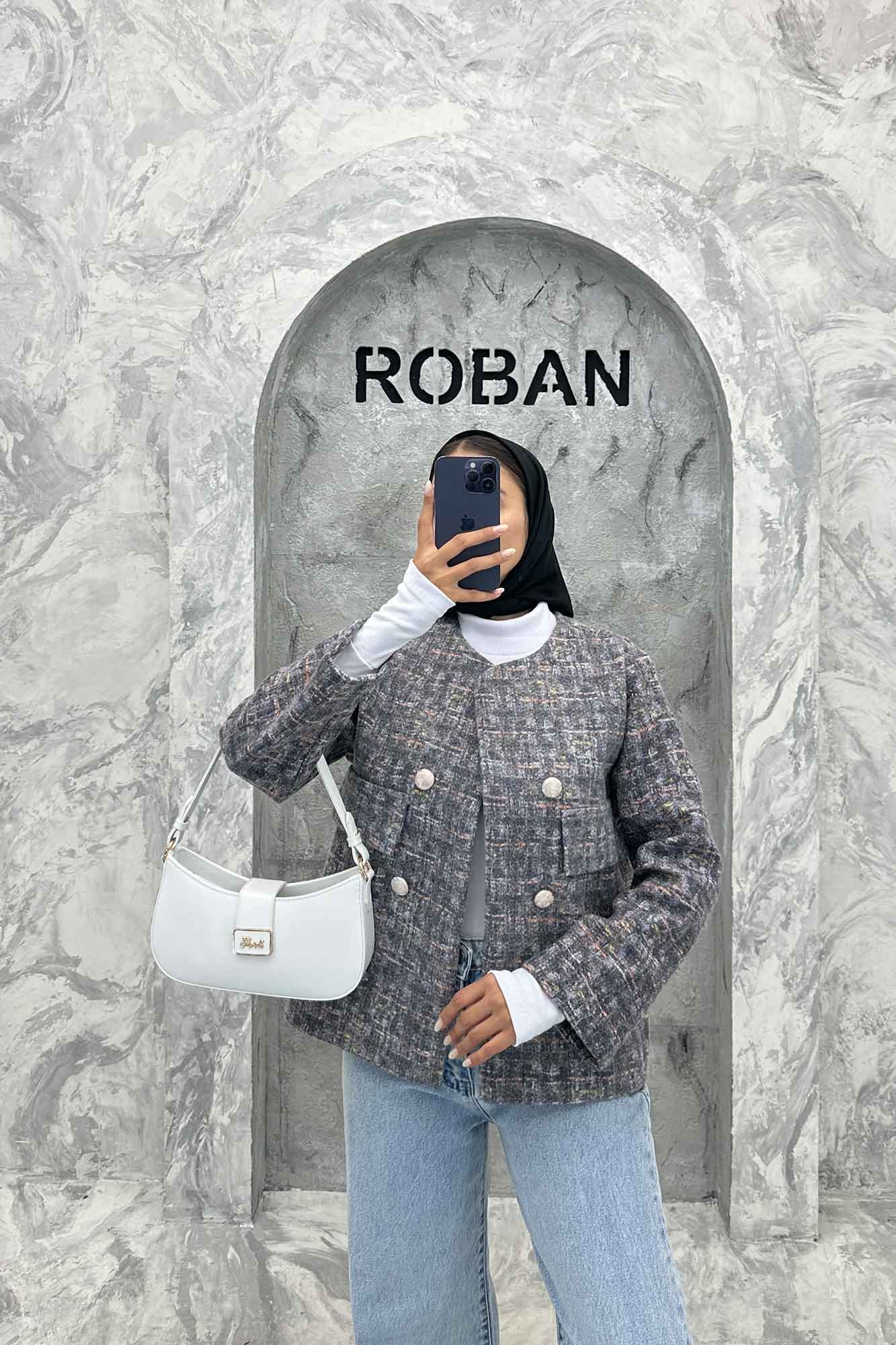 کت چهار دکمه لمزو دو جیب نما