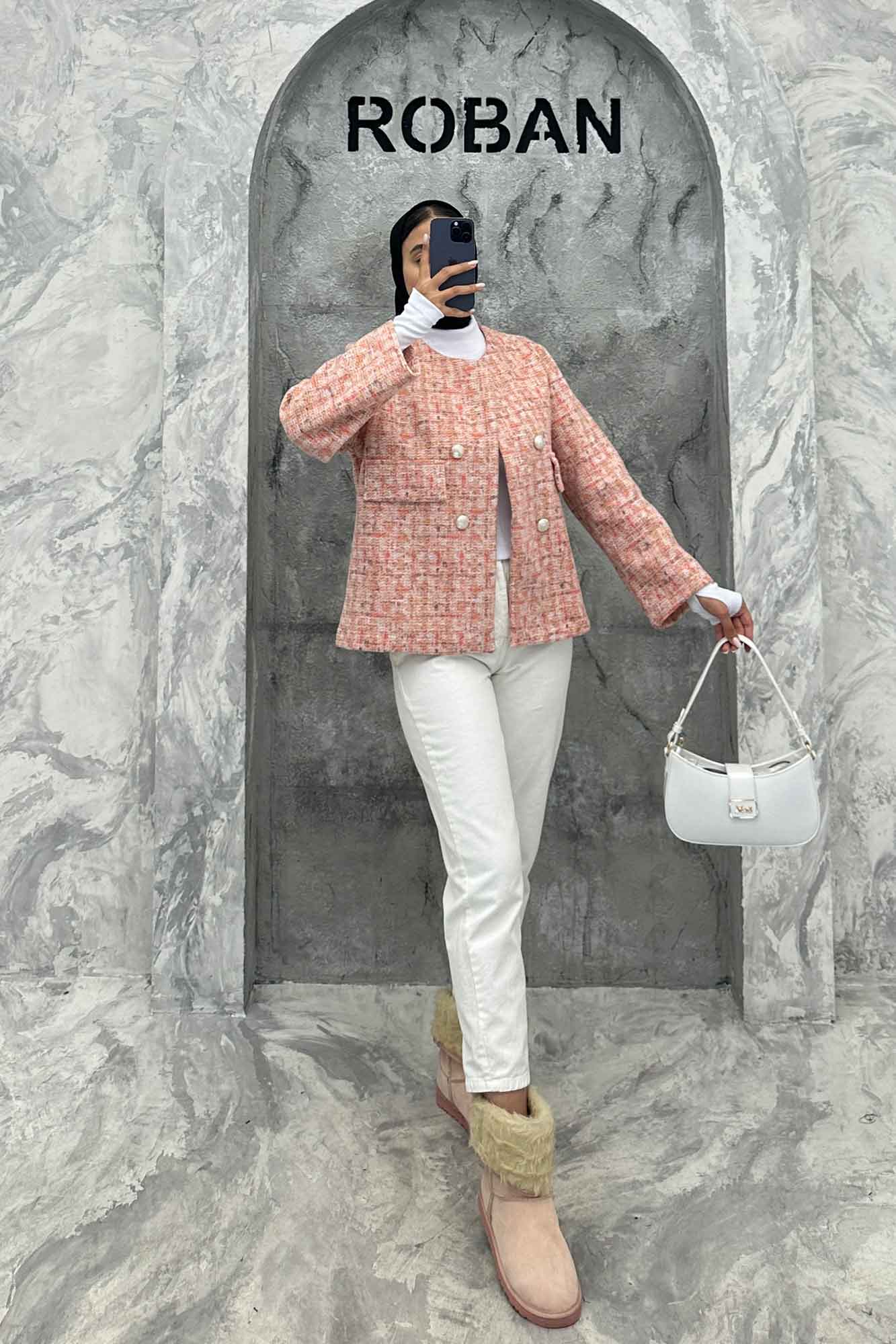 کت چهار دکمه لمزو دو جیب نما