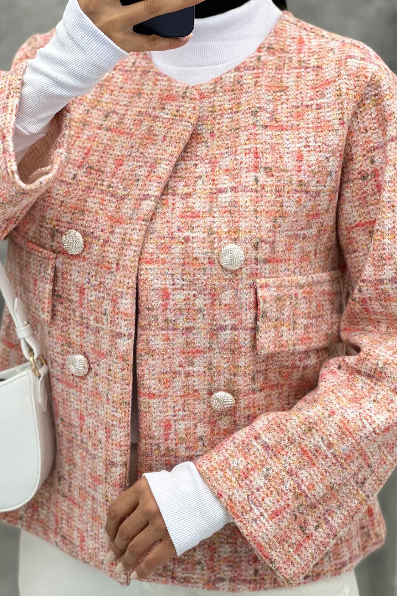 کت چهار دکمه لمزو دو جیب نما