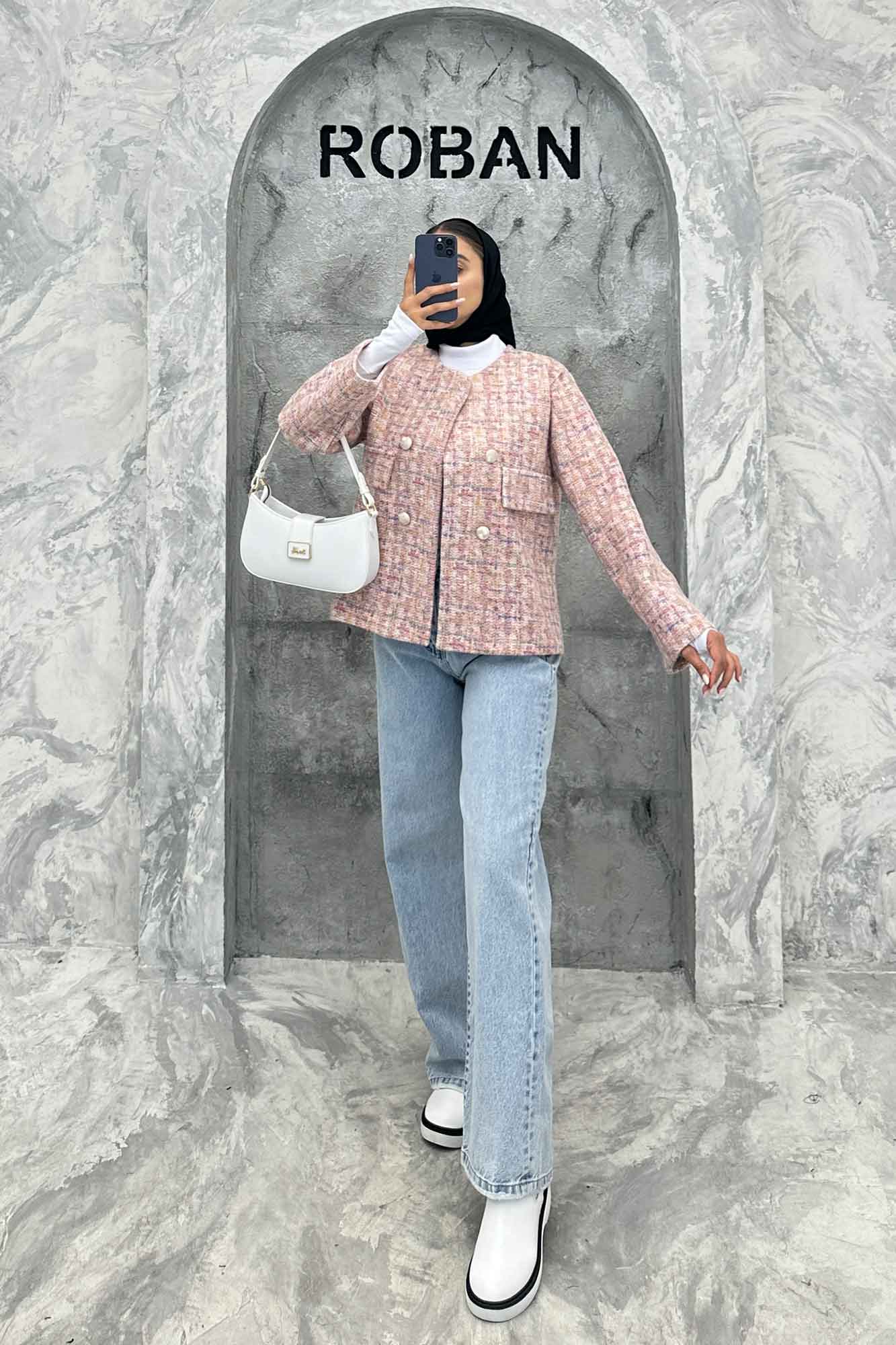 کت چهار دکمه لمزو دو جیب نما