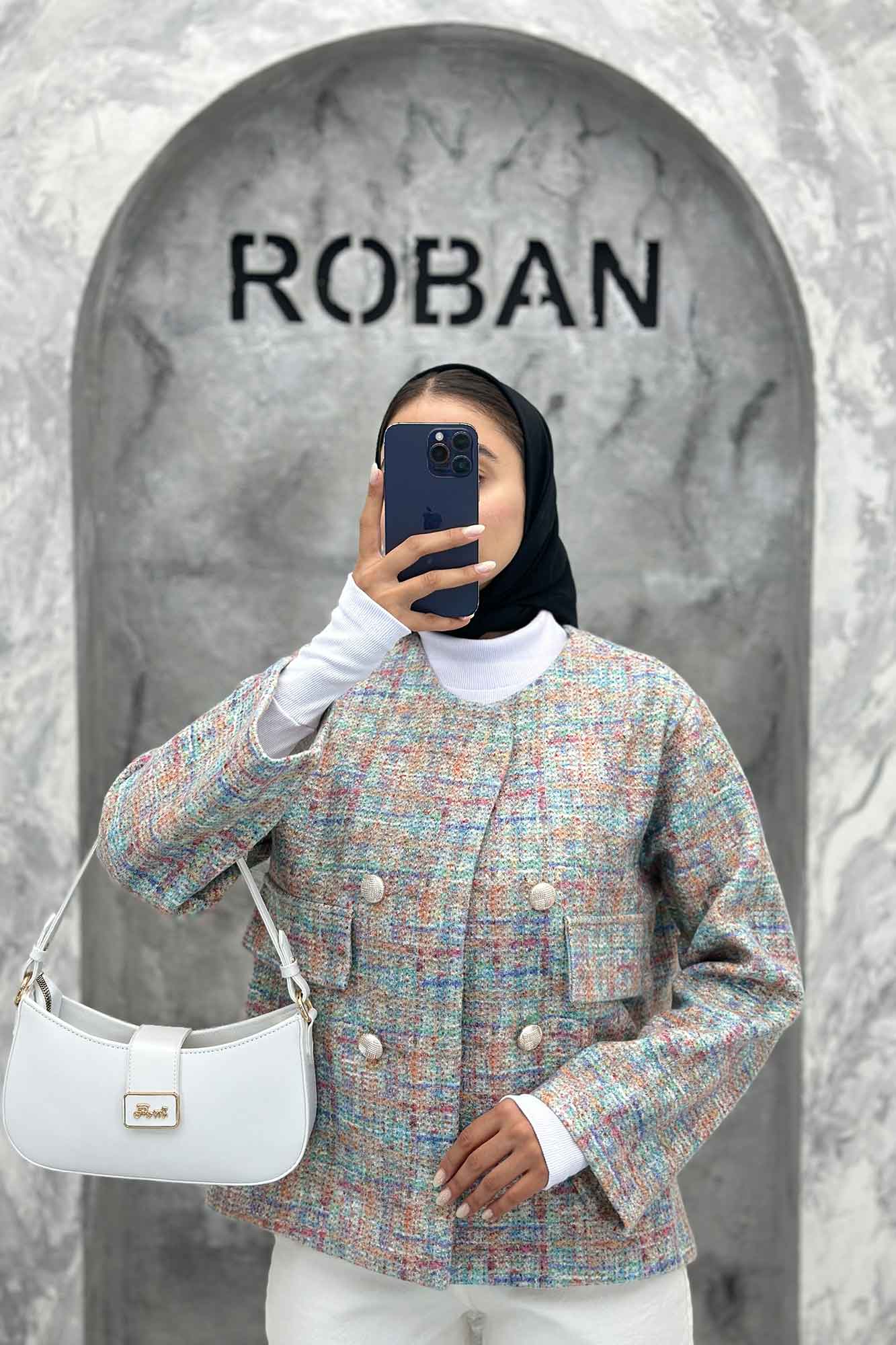 کت چهار دکمه لمزو دو جیب نما