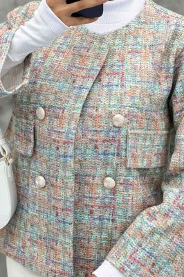 کت چهار دکمه لمزو دو جیب نما