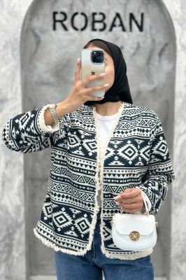 کت کوتاه فیتیله چاپی پایین ریش