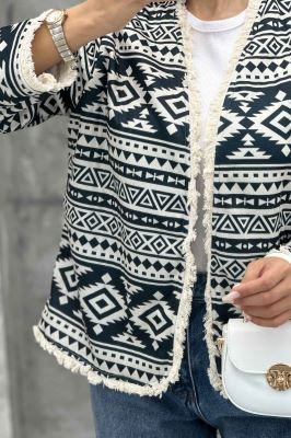 کت کوتاه فیتیله چاپی پایین ریش