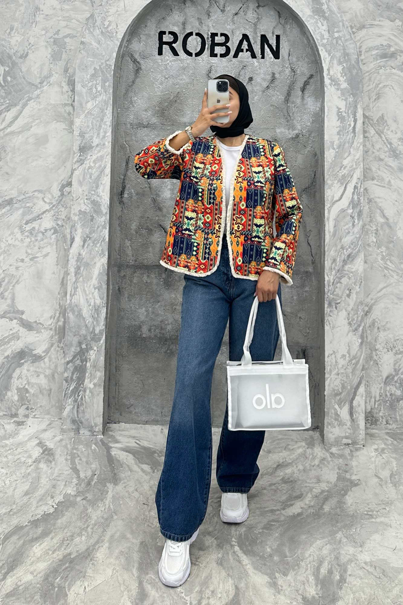 کت کوتاه فیتیله چاپی پایین ریش