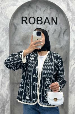 کت کوتاه فیتیله چاپی پایین ریش