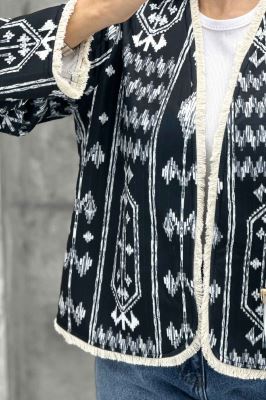 کت کوتاه فیتیله چاپی پایین ریش