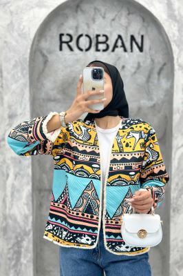 کت کوتاه فیتیله چاپی پایین ریش