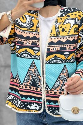 کت کوتاه فیتیله چاپی پایین ریش