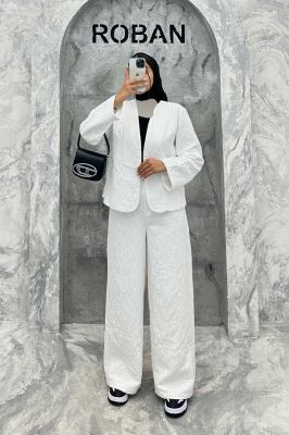 ست مانتو و شلوار فریال موجی