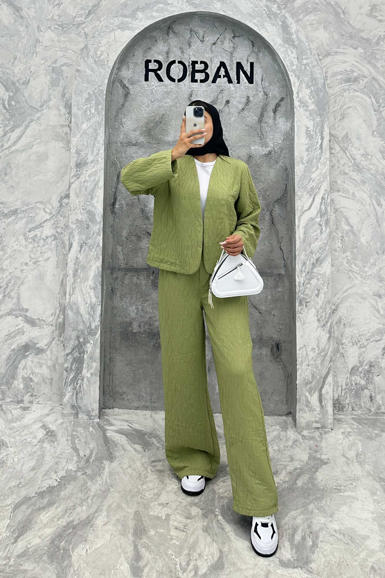 ست مانتو و شلوار فریال موجی