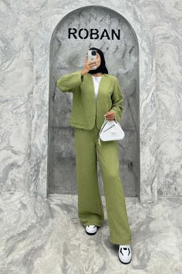 ست مانتو و شلوار فریال موجی