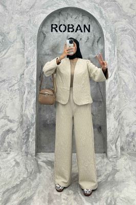 ست مانتو و شلوار فریال موجی