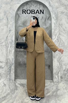 ست مانتو و شلوار فریال موجی