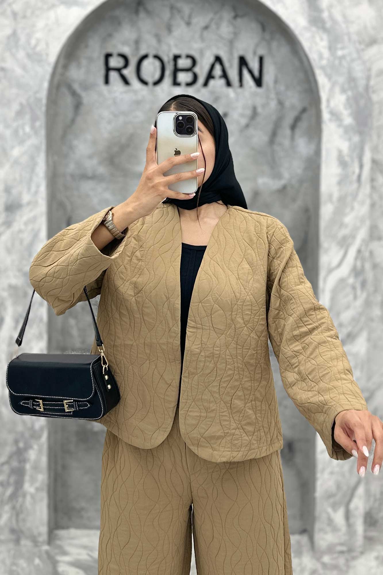 ست مانتو و شلوار فریال موجی