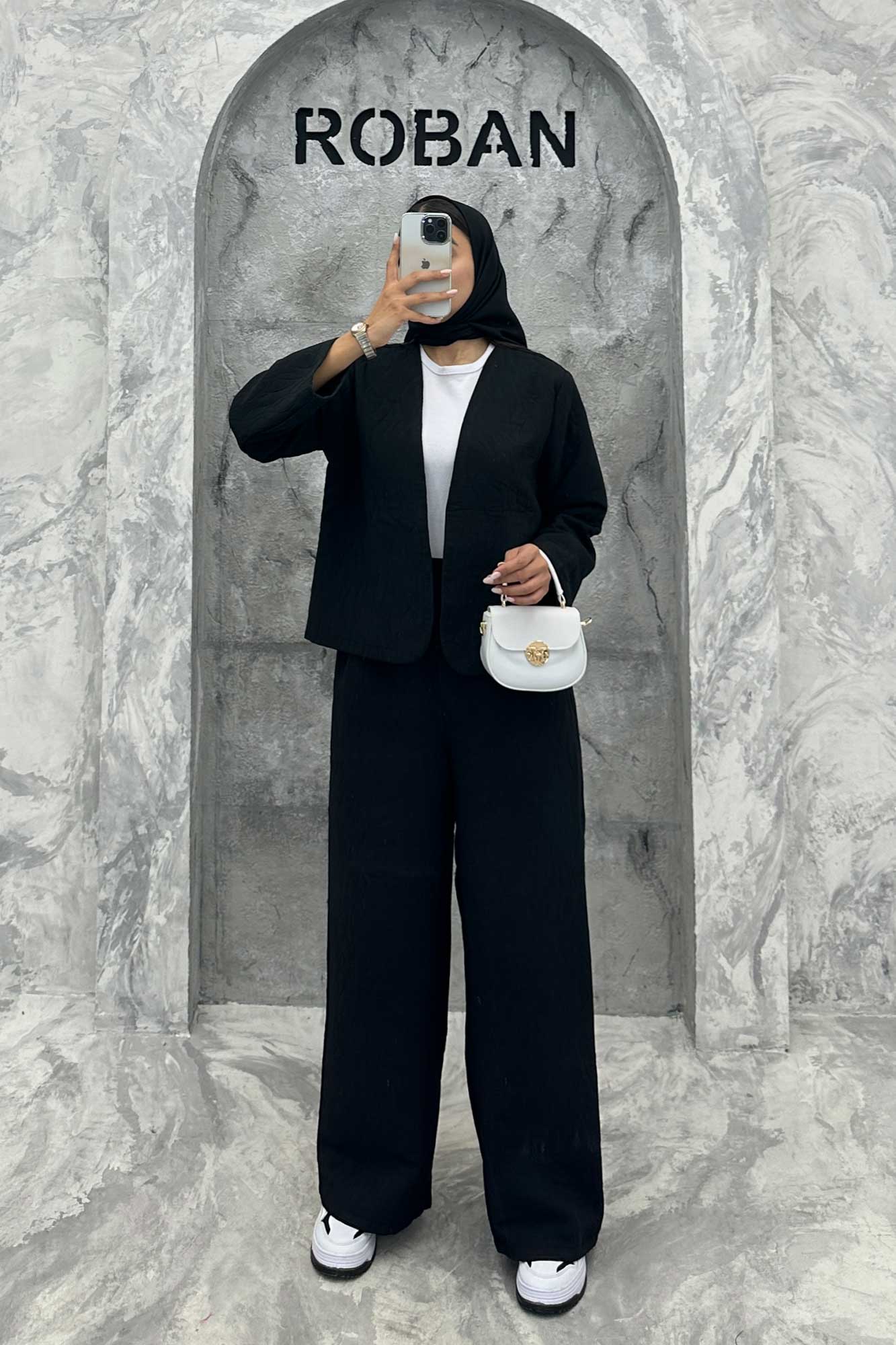 ست مانتو و شلوار فریال موجی