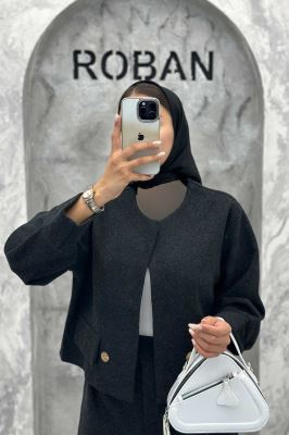 ست کت و شلوار بگ فوتر دکمه چوبی