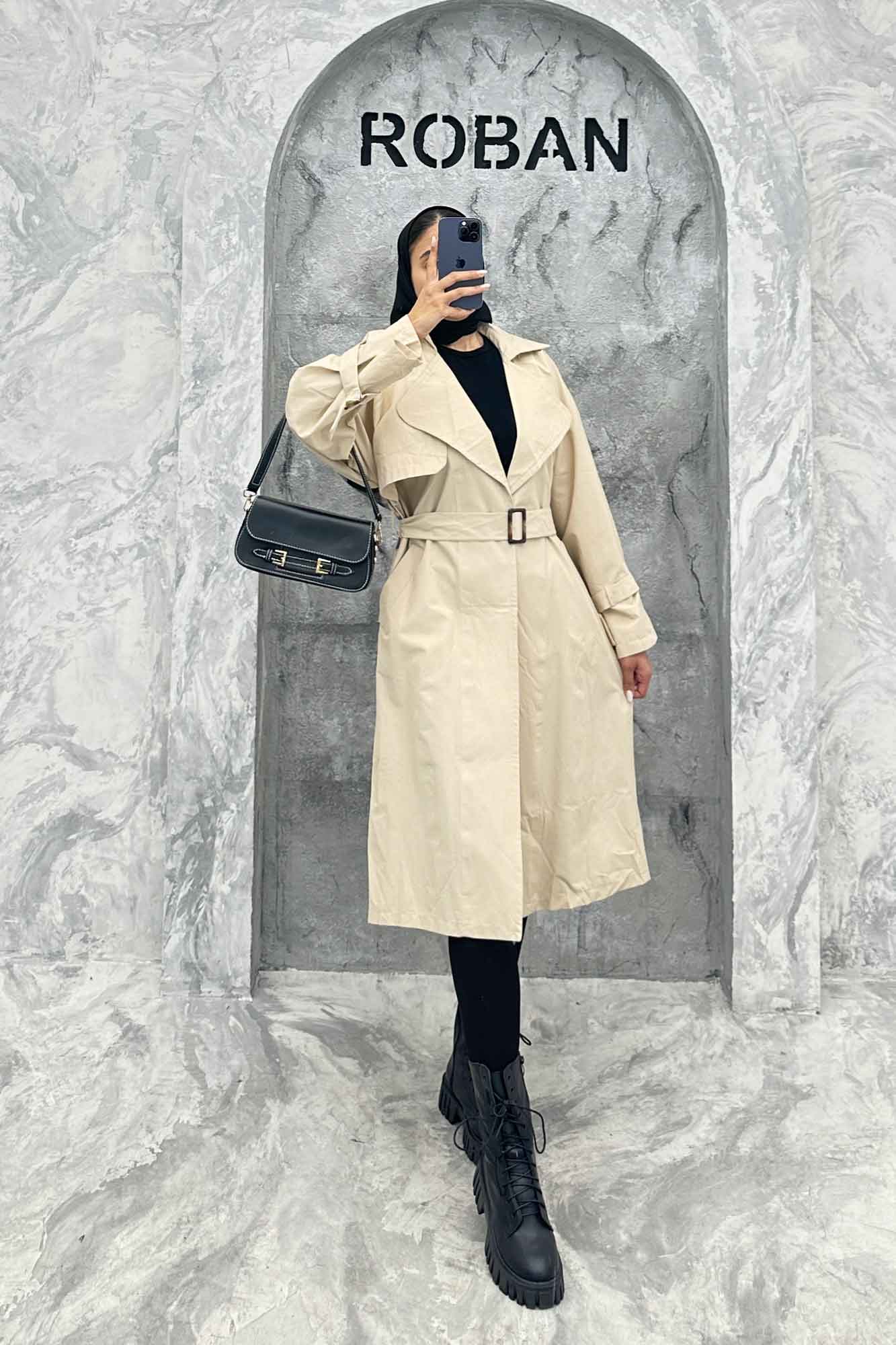 بارانی پشت چهارخانه کتان زارا 