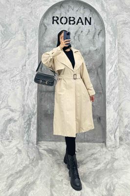 بارانی پشت چهارخانه کتان زارا 