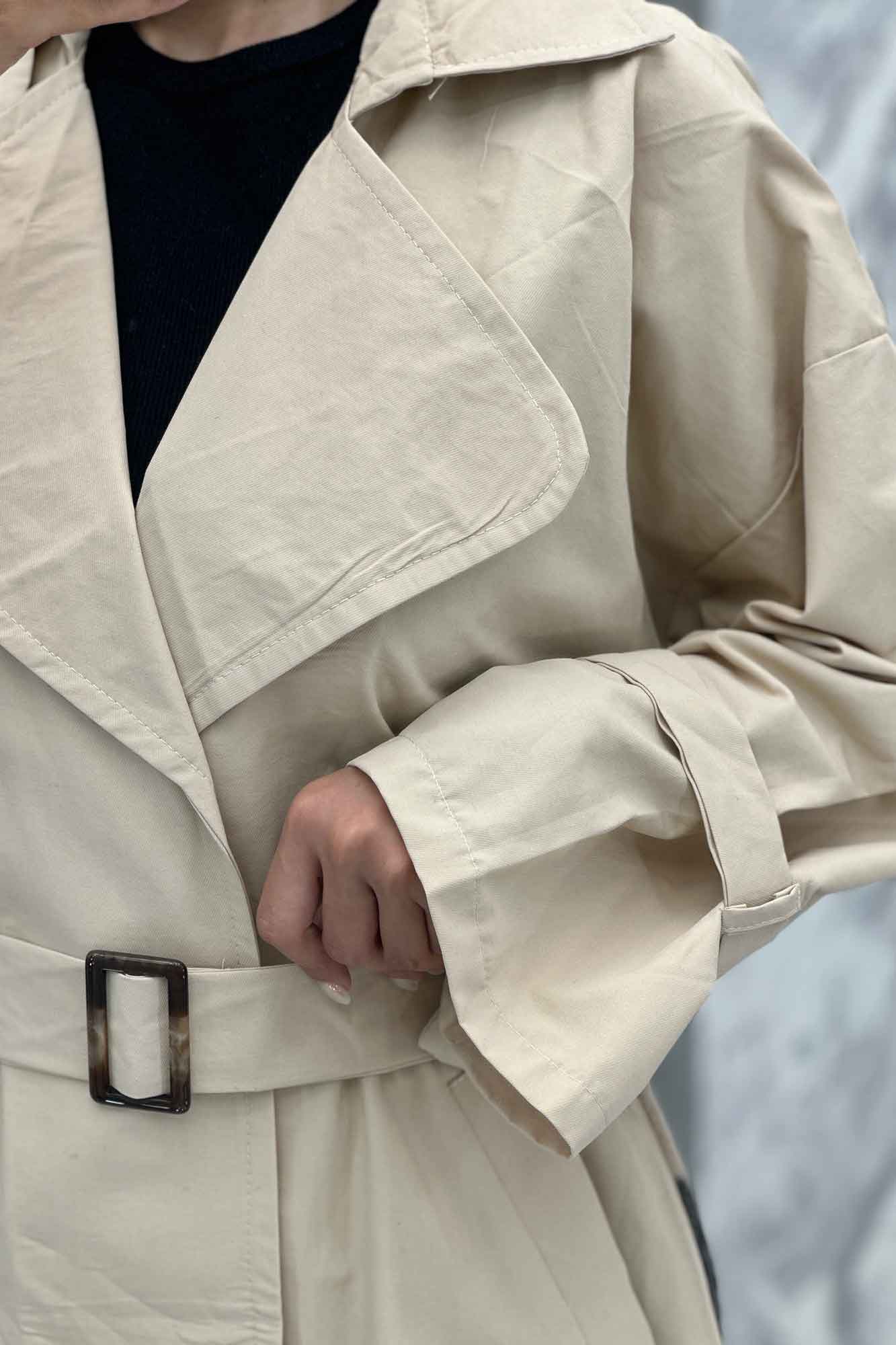 بارانی پشت چهارخانه کتان زارا 