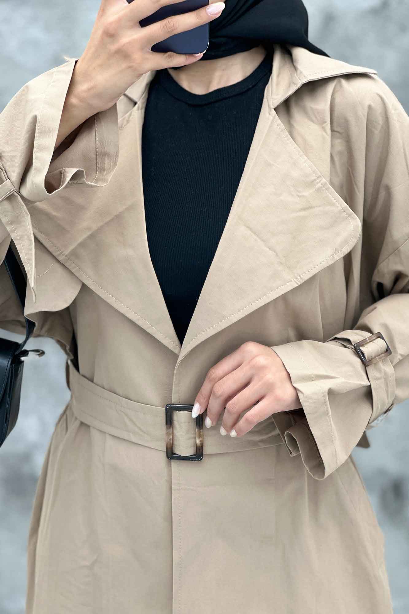 بارانی پشت چهارخانه کتان زارا