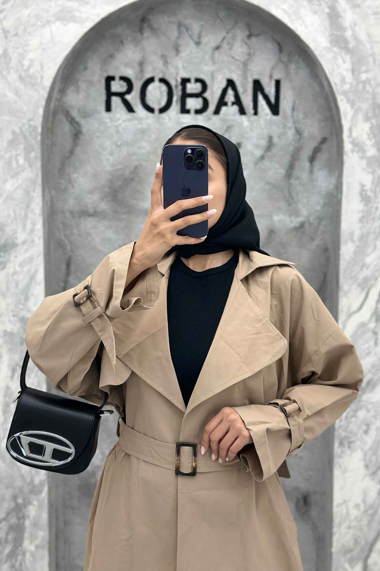 بارانی پشت چهارخانه کتان زارا