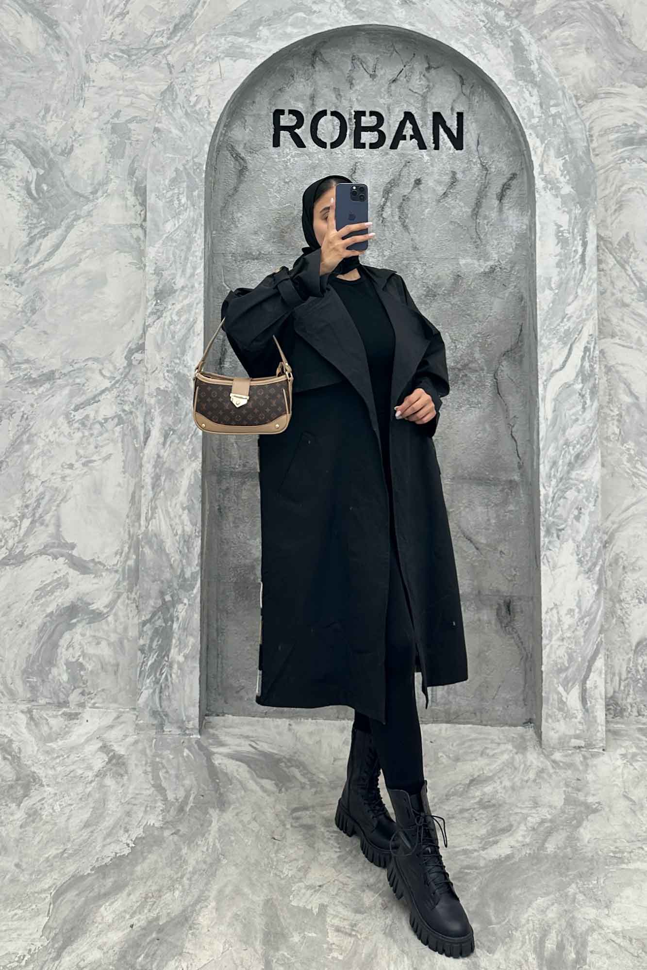 بارانی پشت چهارخانه کتان زارا