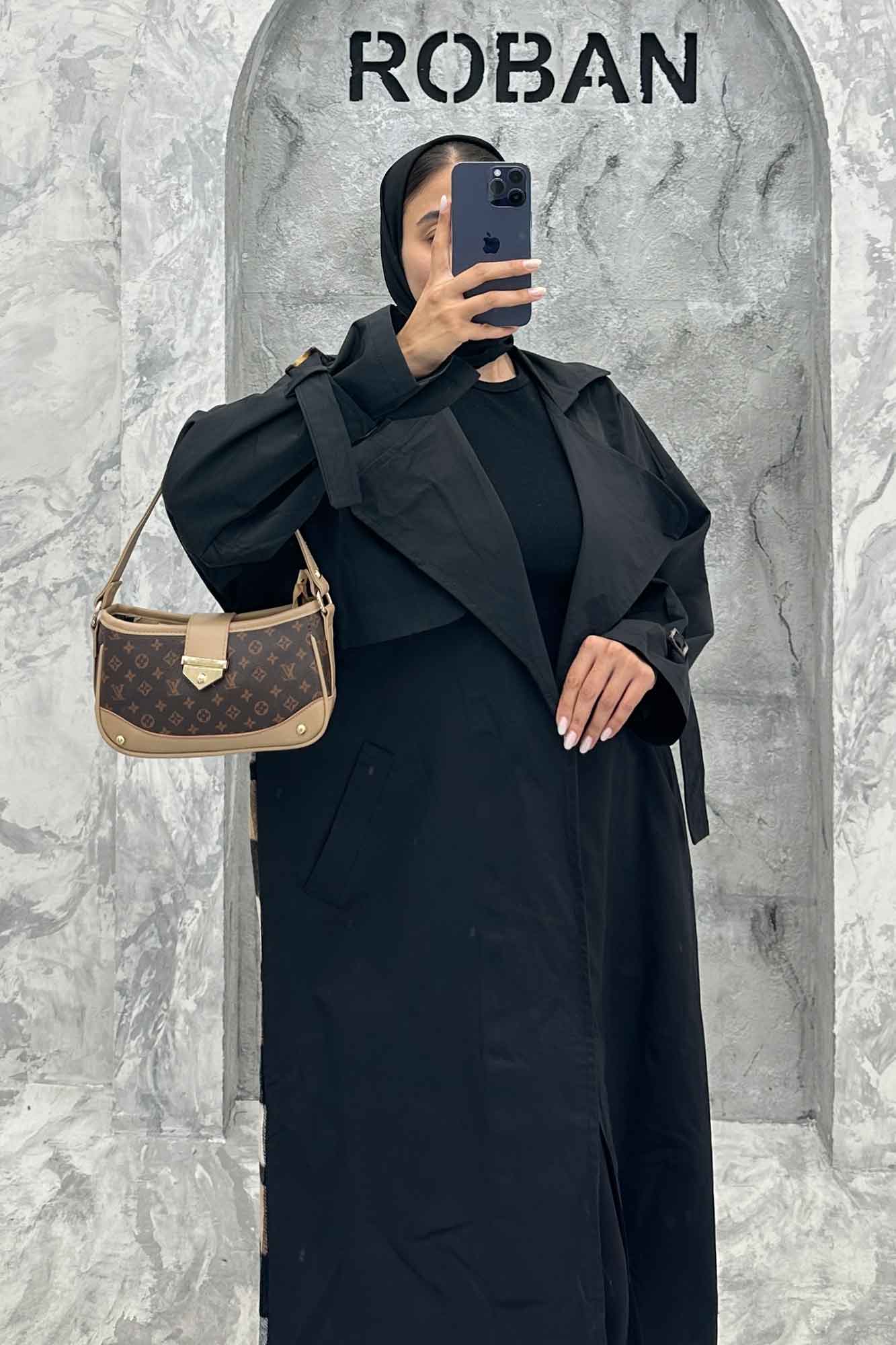 بارانی پشت چهارخانه کتان زارا