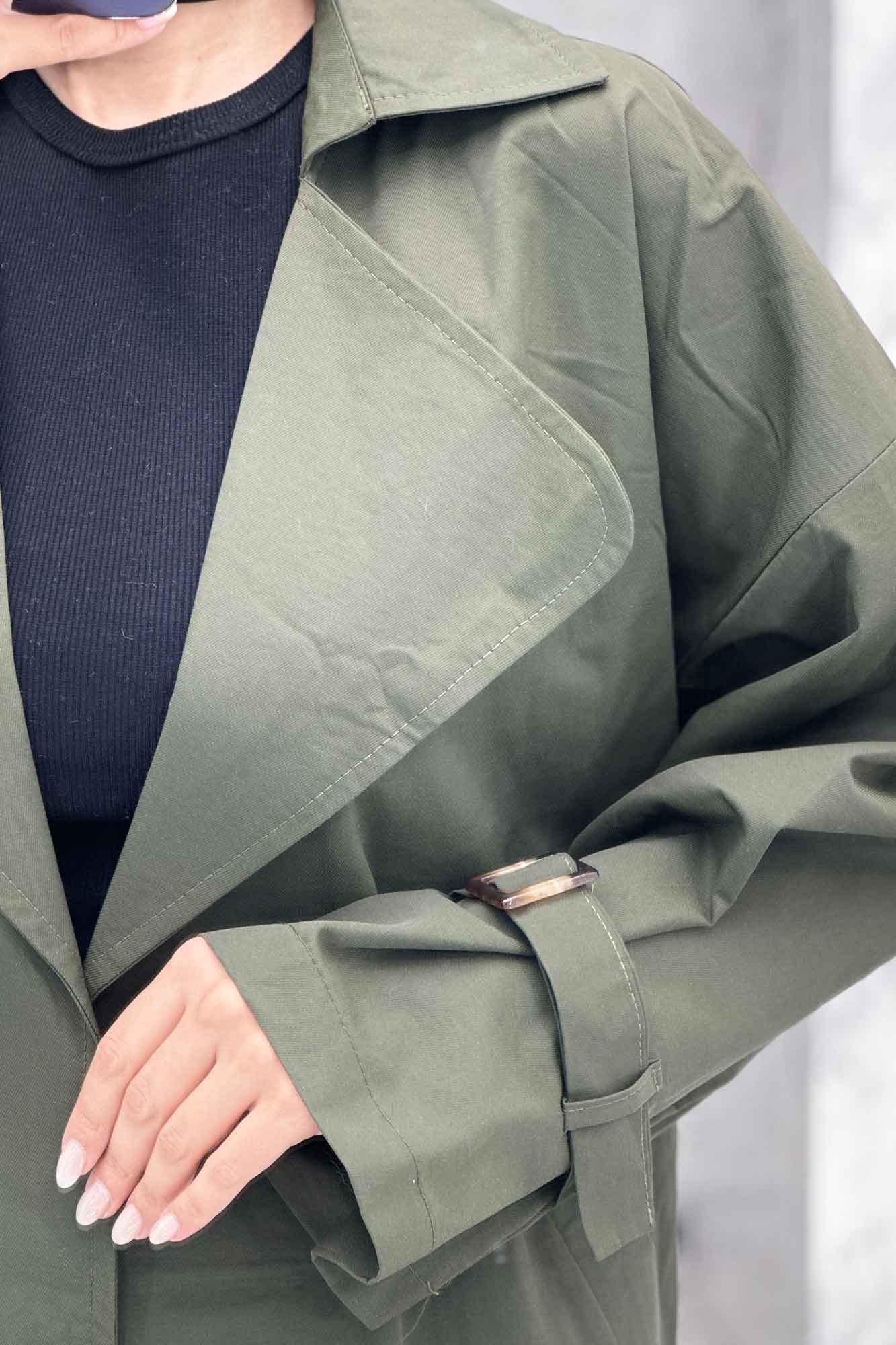 بارانی پشت چهارخانه کتان زارا