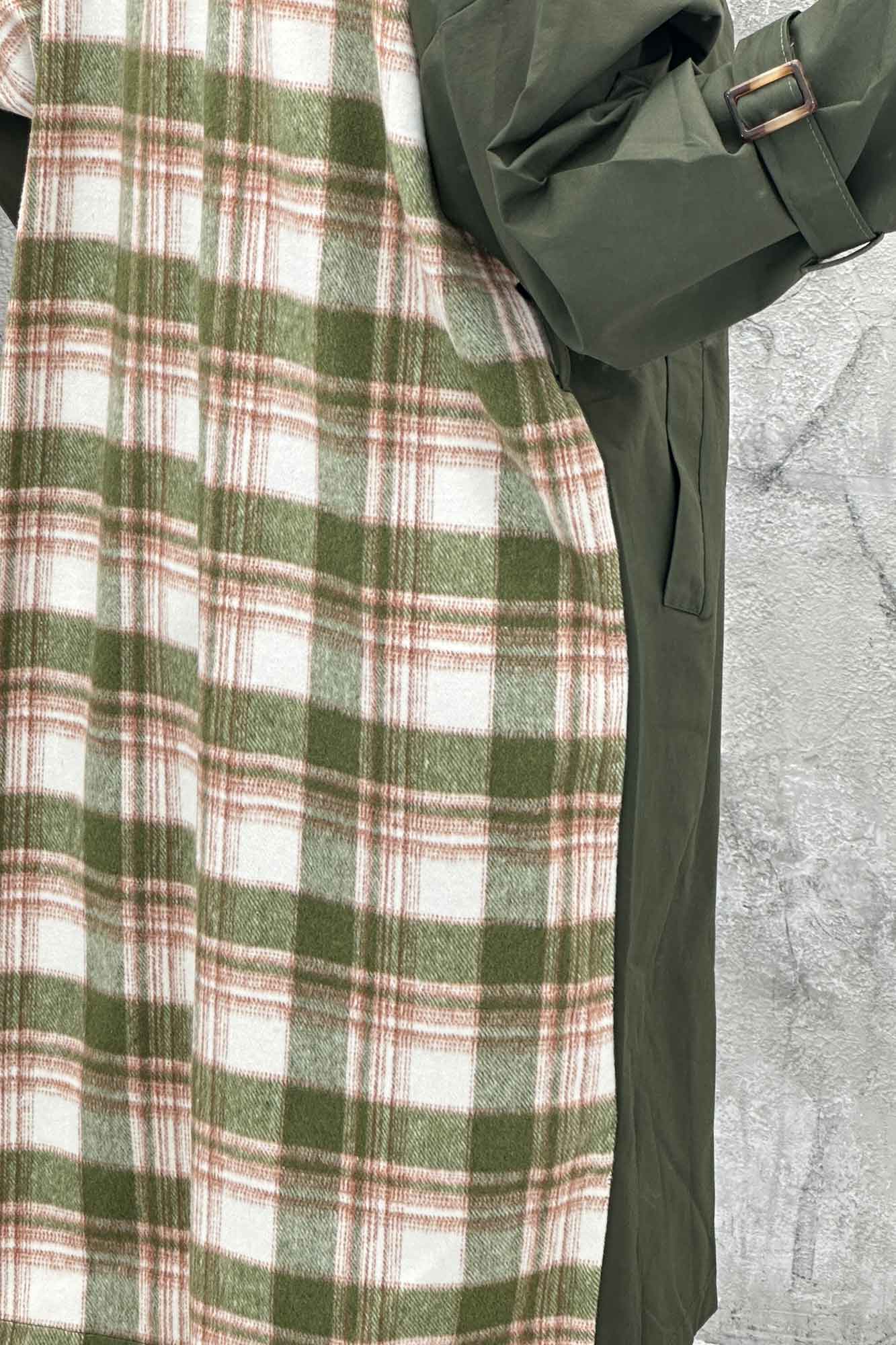 بارانی پشت چهارخانه کتان زارا