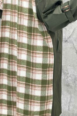 بارانی پشت چهارخانه کتان زارا