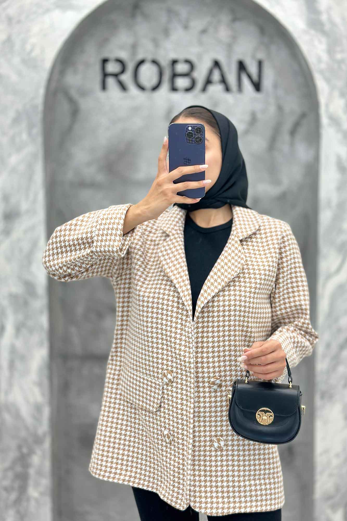 کت یقه ب ب پیچازی دو جیب نما