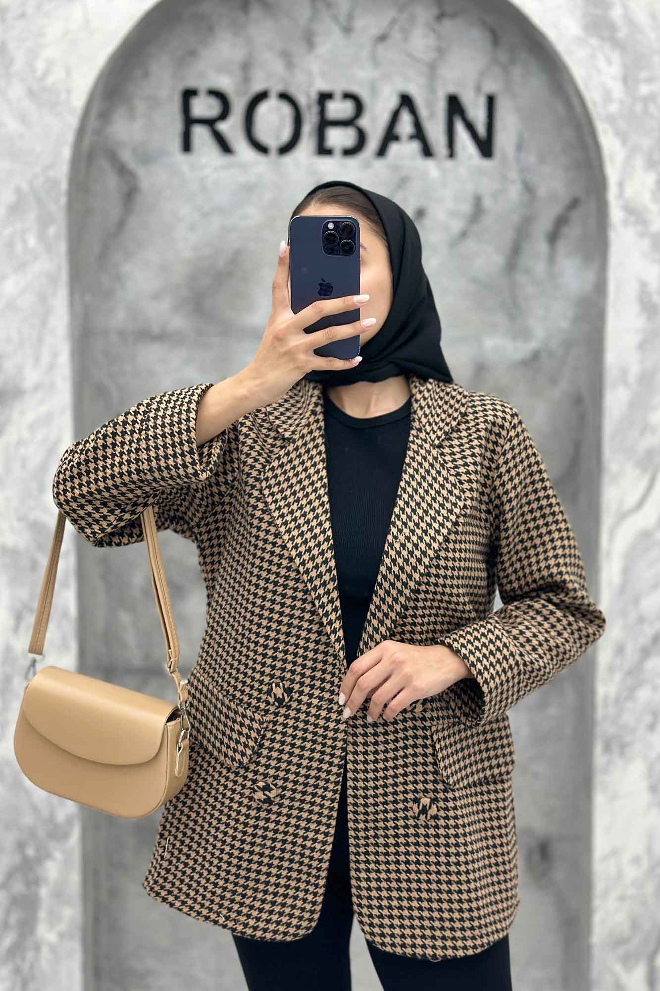 کت یقه ب ب پیچازی دو جیب نما