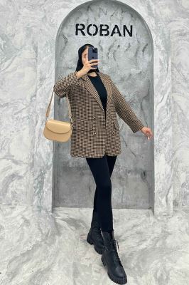 کت یقه ب ب پیچازی دو جیب نما