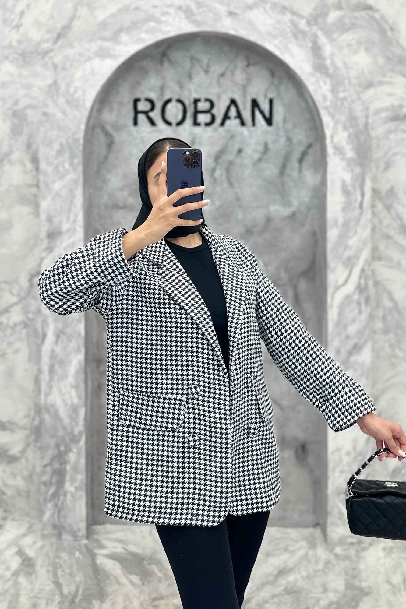 کت یقه ب ب پیچازی دو جیب نما